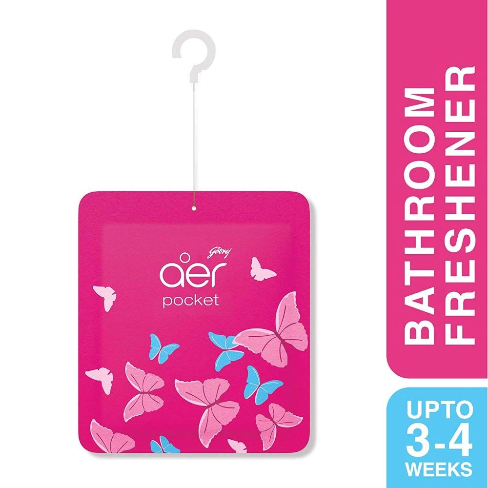 Godrej AER Pocket Bathroom Freshner - PETAL (Pink) 1Pc-BM1184