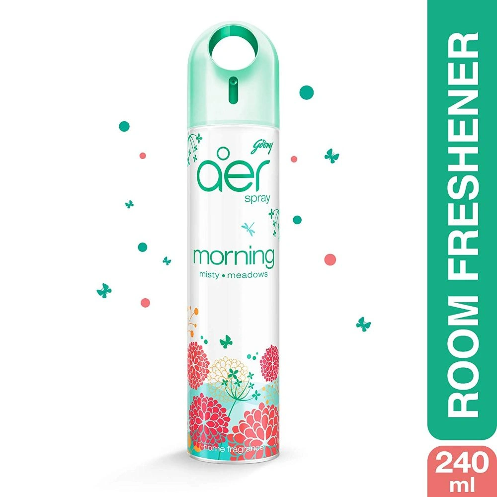 Godrej AER Room Freshner Spray - MORNING Misty Meadows 240ml-BM1207