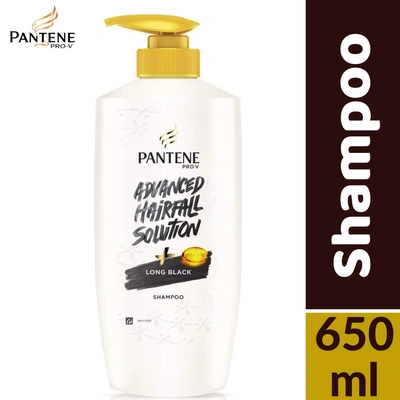 Pantene Shampoo - Long Black 650ml Pump