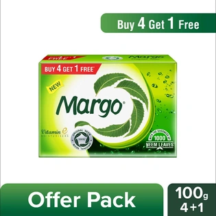 Margo Neem Bathing Soap - 100g (Buy 4 Get 1 Free)