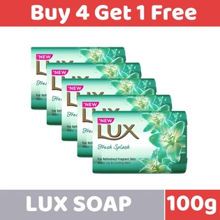 Lux Soap - Fresh Splash BAthing Bar 100g (Pack of 5)