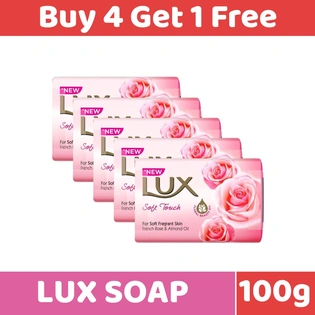 Lux Soap - Soft Touch Bathing Bar 100g (Pack of 5)