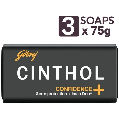 now Cinthol Bathing Bar - Confidence+ Soap 75g x 3pc