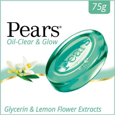 Pears Gel Bathing Bar - Oil Clear and Glow Soap - 75g