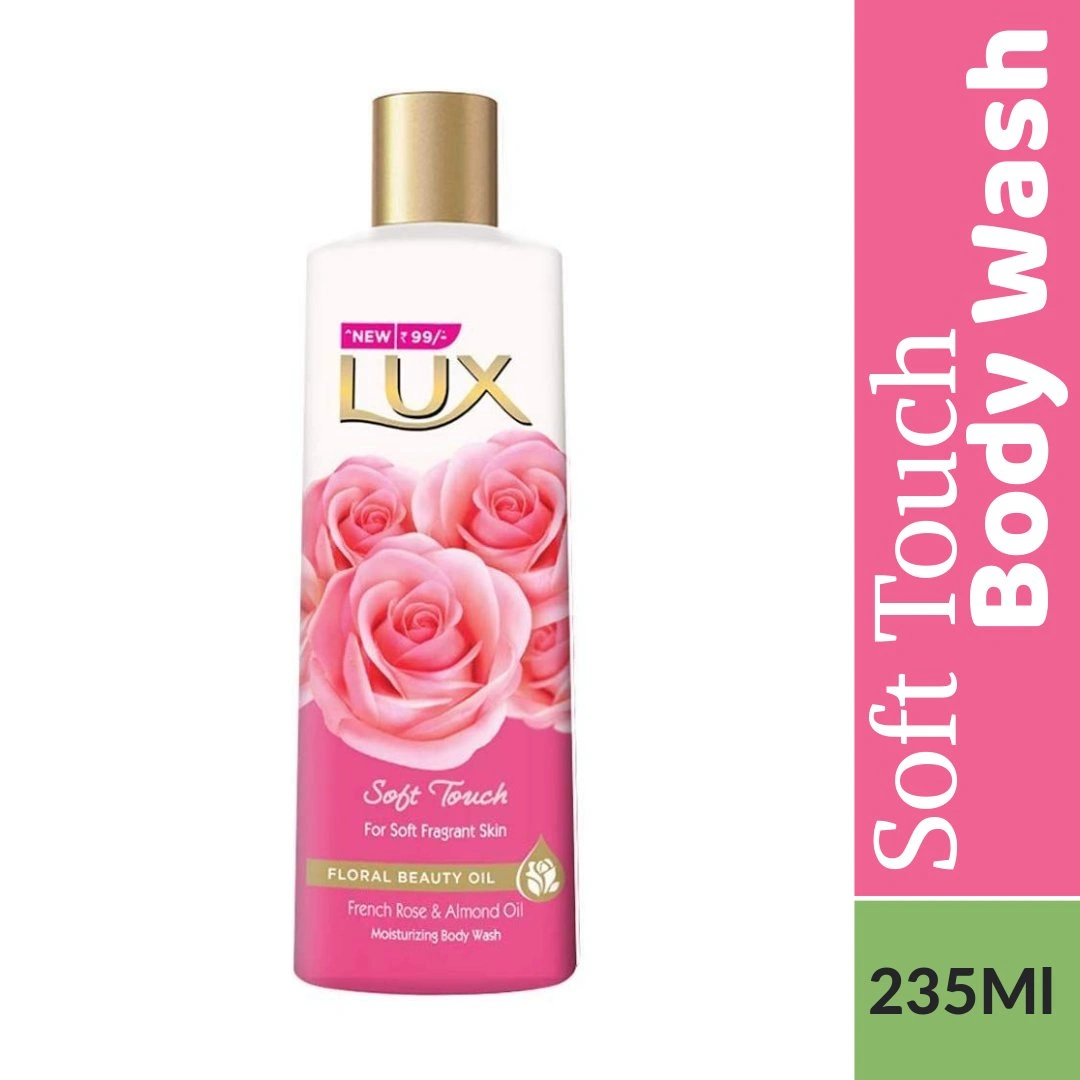 Lux Body Wash - Soft Touch with French Rose &amp; Almond Oil 235ml Bottle-BM1517