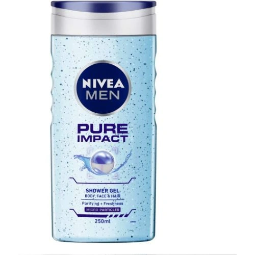 Nivea Men Shower Gel - Pure Impact 250ml Bottle-BM1526