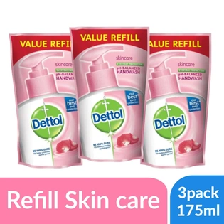 Dettol Handwash Skincare Refill 175ml (Pack of 3)