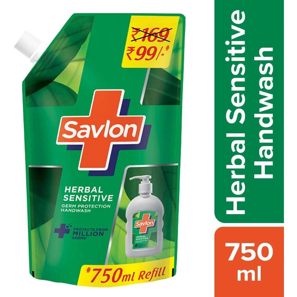Savlon Handwash - Herbal Sensitive Refill - 750ml-BM1551
