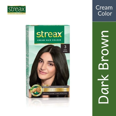 Streax Cream Hair Color-Dark Brown No.3