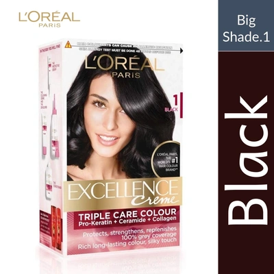 Loreal Paris Excellence Cream Hair Colour Black 1 Big