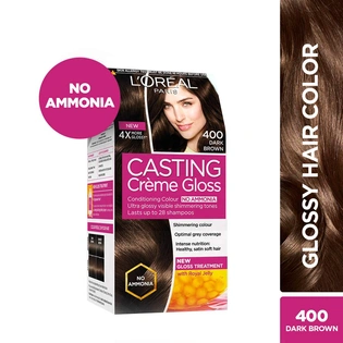 Loreal Pasris Casting Cream Hair Colour Dark Brown 400 No Big