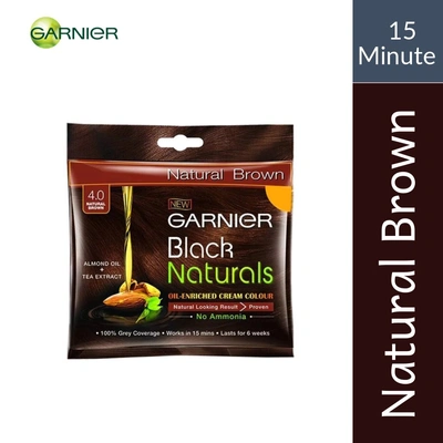 Garnier Hair Color Cream Natural Brown Shade No.4 (Pouch)