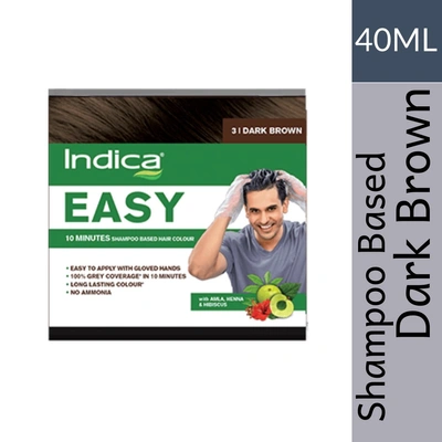 Indica Easy Hair Colour Dark Brown - 1Pc
