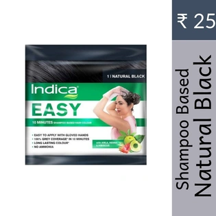 Indica Easy Hair Colour Natural Black - 1Pc
