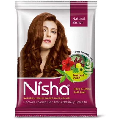 Nisha Natural Colour Powder Natural Brown - 1Pc
