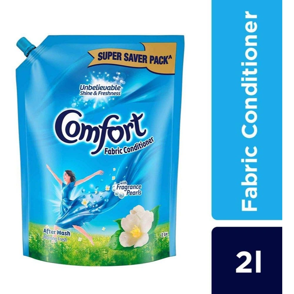 Comfort Afterwash Morning Fresh Fabric Conditioner 2Lt Pouch-BM1607