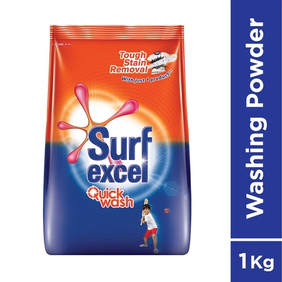 Surf Excel Quick Wash Detergent Washing Powder 1kg