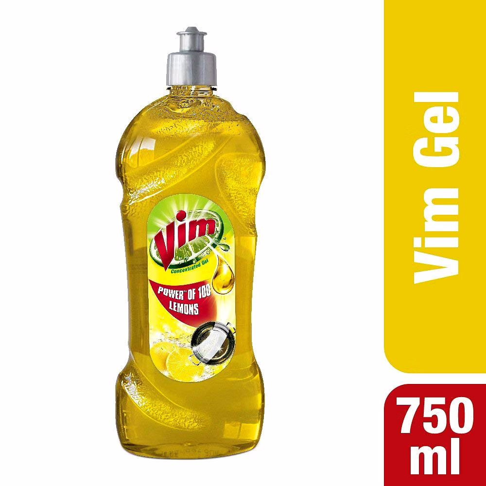 Vim Dishwash Liquid Gel 750ml Bottle image 1
