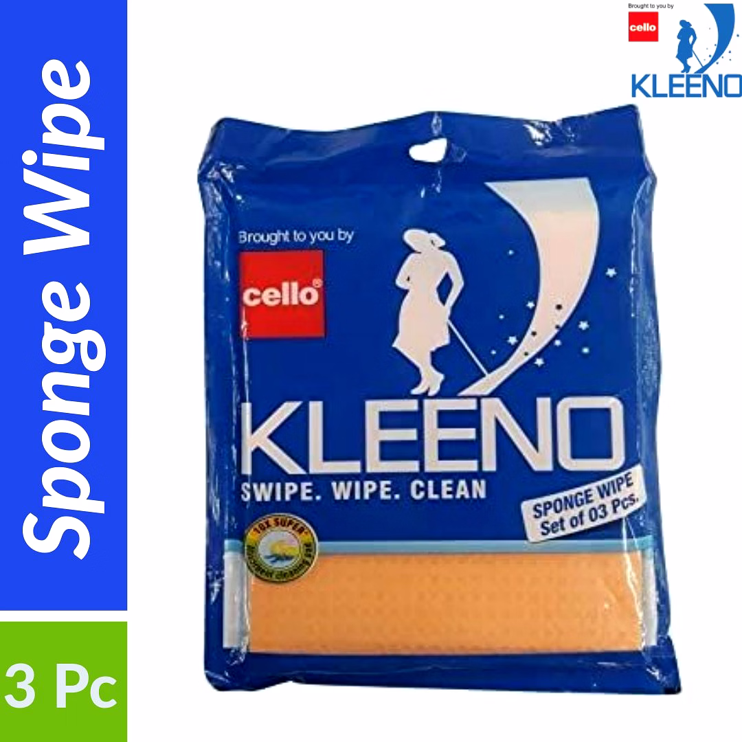 Cello Kleeno Cleaning Sponge Wipes 3pc Pack image 1