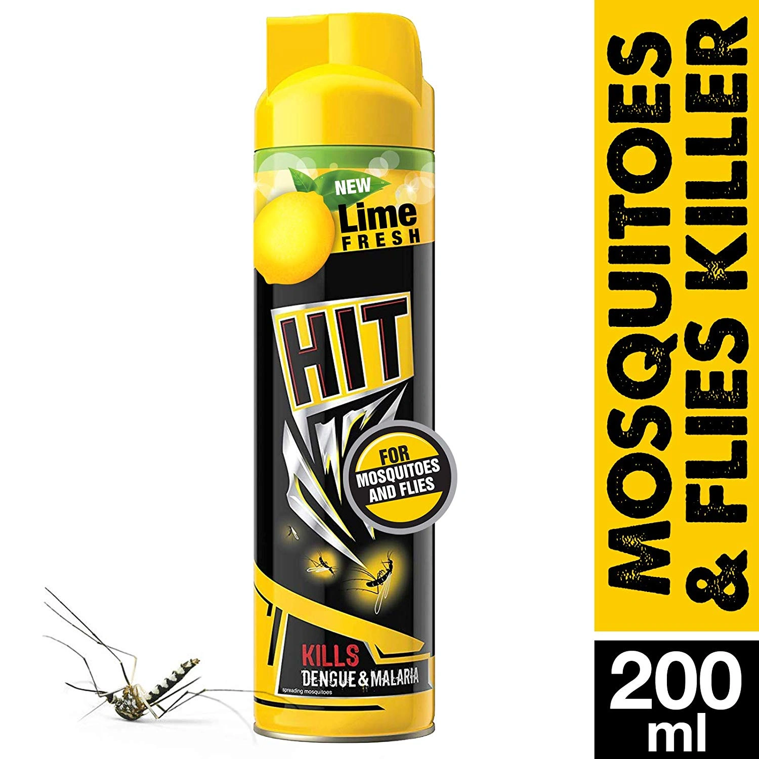Hit Black Mosquito &amp; Fly Killer Spray - Lime Fragrance 200ml-BM1925