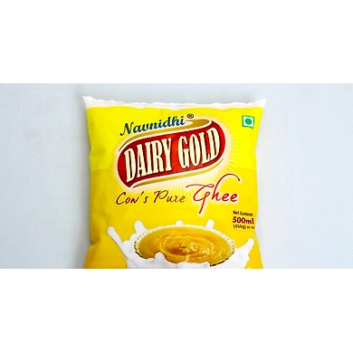 Navnidhi Dairy Gold Cow's Ghee 500ml Pouch-2