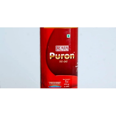 Puron Til Oil 1Ltr Bottle-SKU-EdibleOil-Til1LtrBottle