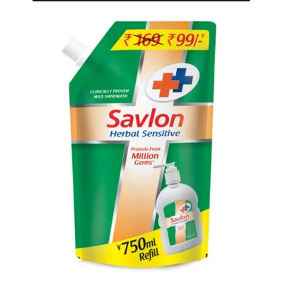 Savlon Herbal Sensitive Handwash Refill -750ml