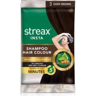 Streax Shampoo Hair Colour Dark Brown (3)