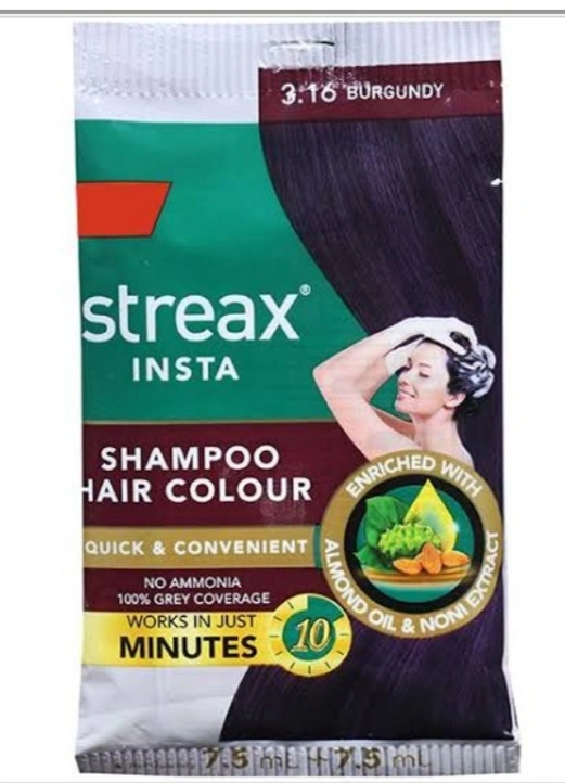 streax Shampoo Hair Colour Burgundy 3.16-SKU-9077