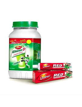 Dabur Glucose-D 1Kg (Free Dabur Red Paste 200g-SKU-9122-sm