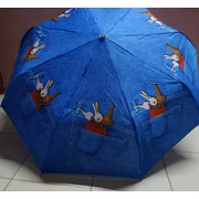 Denim 3 Fold Umbrella