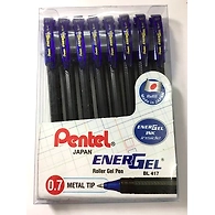 Pentel Energel Roller Gel Pen Set - Pack of 8 (Blue)