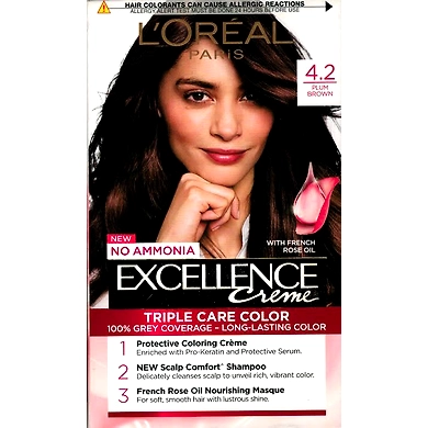 Loreal Excellence 4.2 Plum Brown Hair Colour-ASD-G1510