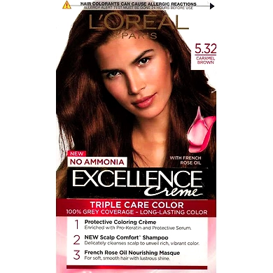 Loreal Excellence 5.32 Caramal Brown Hair Colour-ASD-G1513