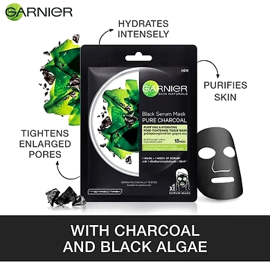 Garnier Face Serum Mask Charcoal-ASD-G1515