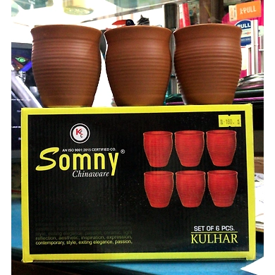 Kulhar Cermaic Cups 6 PCS-ASD-G1635