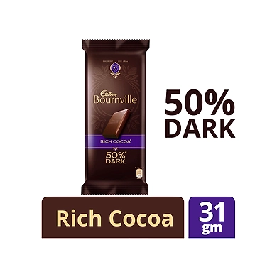 Cadbury Bournville Rich Cocoa 50% Dark 31g-rishcocoabournville