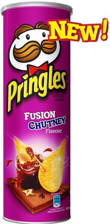 Pringles Potato Fusion Chutney Flavour 107g-PringlesPotatoChutneyFlavour