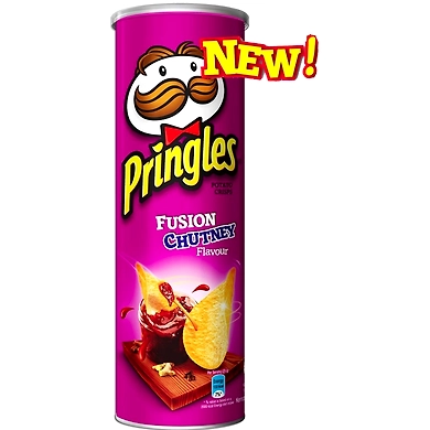 Pringles Potato Fusion Chutney Flavour 107g-PringlesPotatoChutneyFlavour