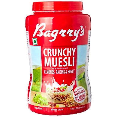 Bagrry's Crunchy Muesli Almonds Raisins&amp;Honey 1kg-crunchy