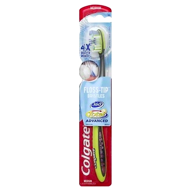 Colgate Medium Floss Tip Toothbrush-flosstip