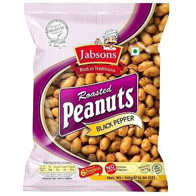 Jabsons Roasted Peanuts Black Pepper 140g-BlackPepper