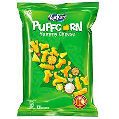 Kurkure Puffcorn Yummy Cheese 55g-KurkurePuffcornCheese55g