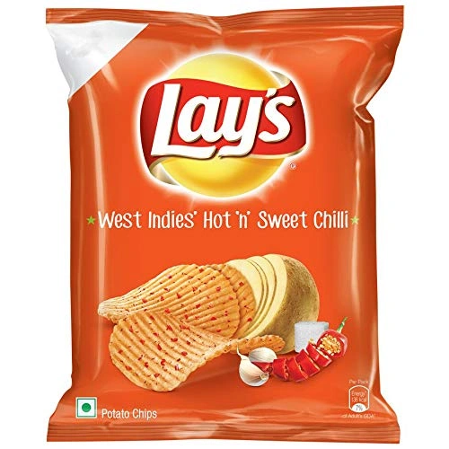 Lays Hot N Sweet Chilli Patato Chips 52g-LaysHotSweet