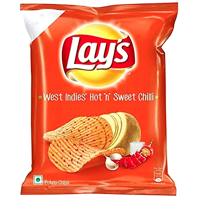 Lays Hot N Sweet Chilli Patato Chips 52g-LaysHotSweet