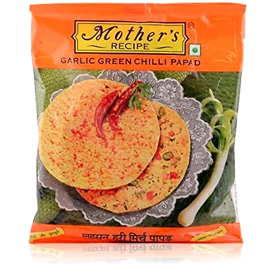 Mother's Recipe Garlic Green Chilli Papad 200g-mothersgrlcchillipapad