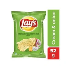 Lays American Style Cream &amp; Onion Flavour 52g-americanlays52g