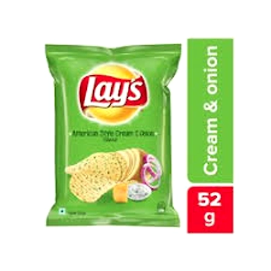 Lays American Style Cream &amp; Onion Flavour 52g-americanlays52g