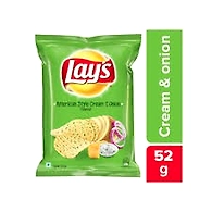 Lays American Style Cream & Onion Flavour 52g