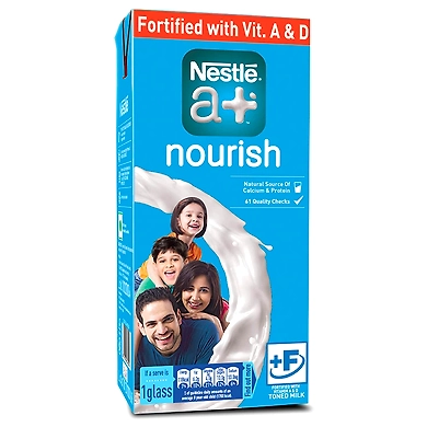 Nestle a+ nourish Toned Milk 1ltr-nestletonedmilk1ltr